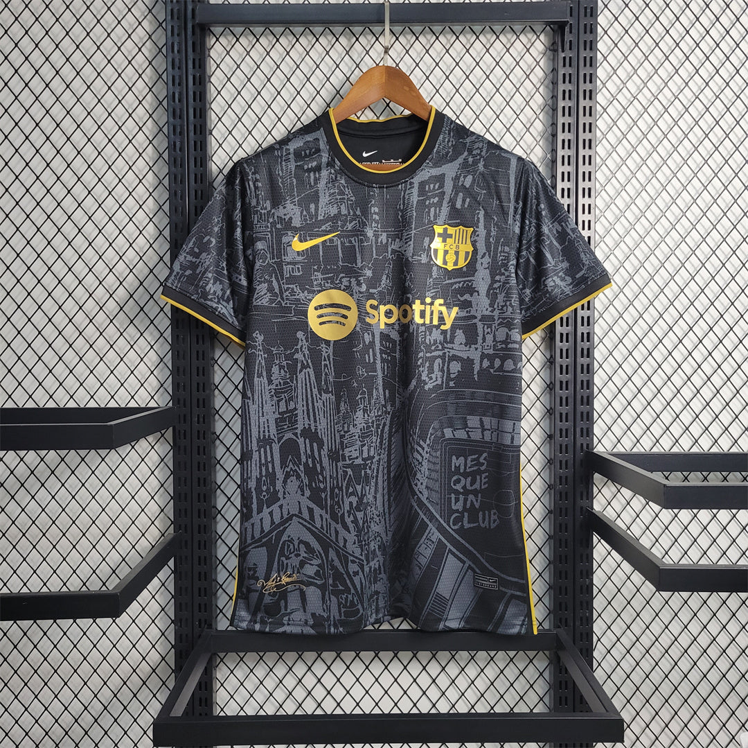 Barcelona Black and Gold Special Football shirt